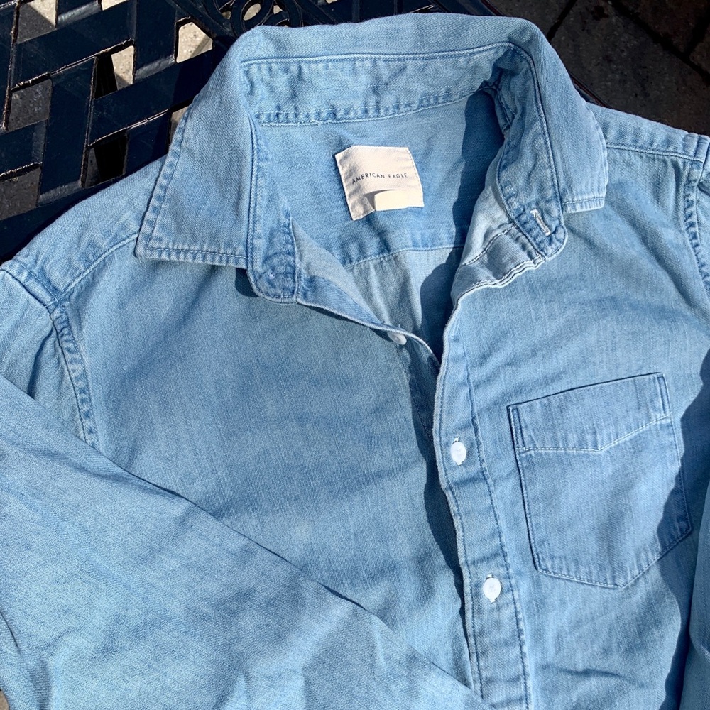American Eagle Chambray Denim Shirt